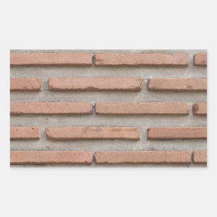 Brick wall rectangular sticker