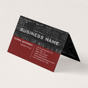 Brick Wall Red Black Contemporary Modern Business Card