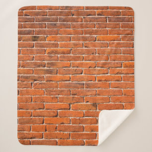 Brick wall red brick wall wall sherpa blanket