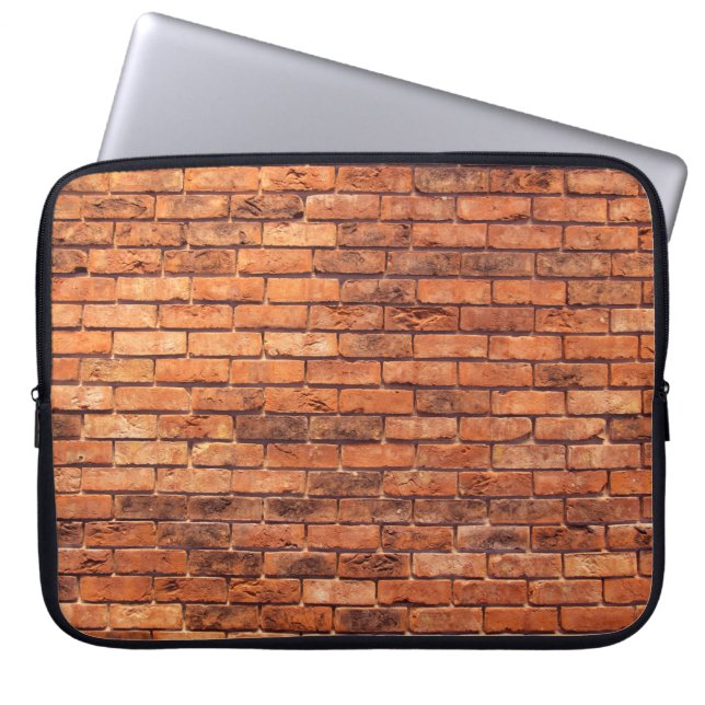 Brick wall red structure masonry laptop sleeve (Front)