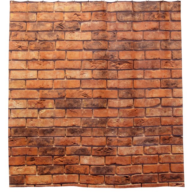 Brick wall red structure masonry shower curtain (Front)