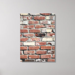 brick wall red wall bricks texture background old canvas print
