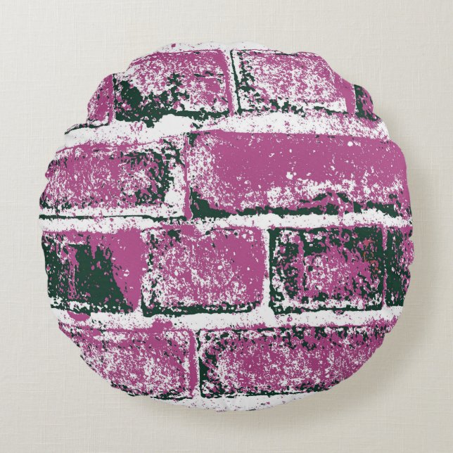 BRICK WALL ROUND CUSHION (Front)