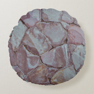 Brick wall round cushion