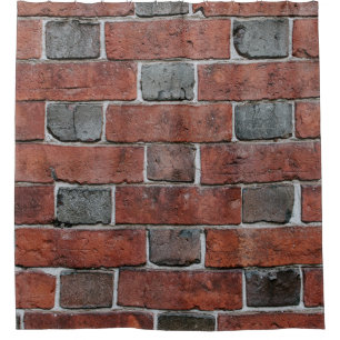 Brick wall shower curtain