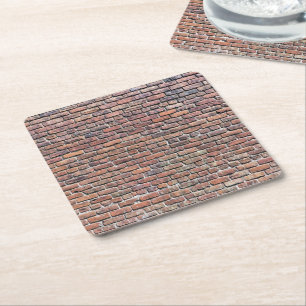 Brick Wall Square Paper Coaster