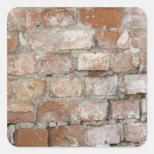 Brick wall square sticker