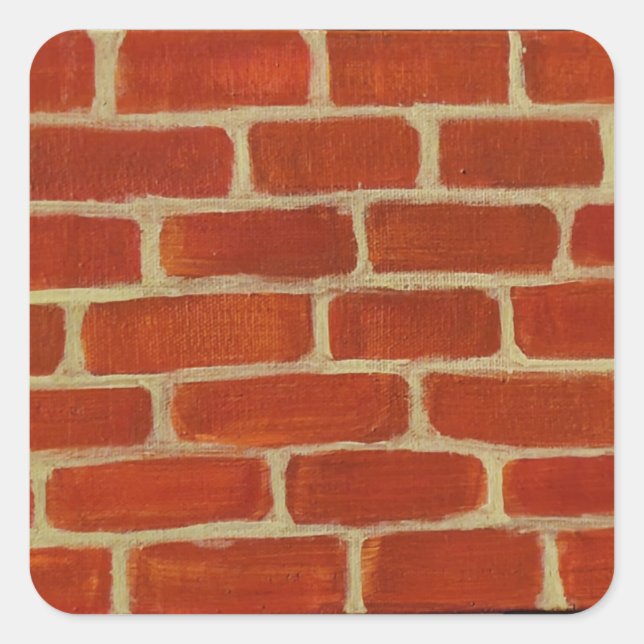 Brick Wall Square Sticker (Front)