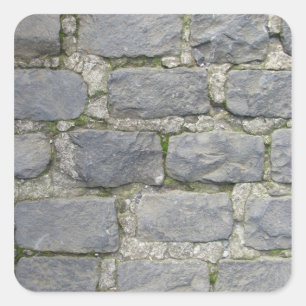 Brick Wall stickers, customize Square Sticker