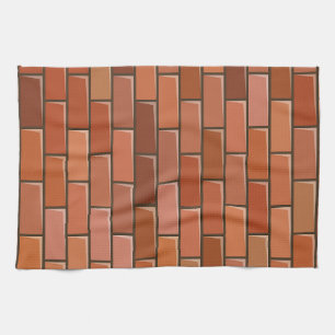 brick wall tea towel