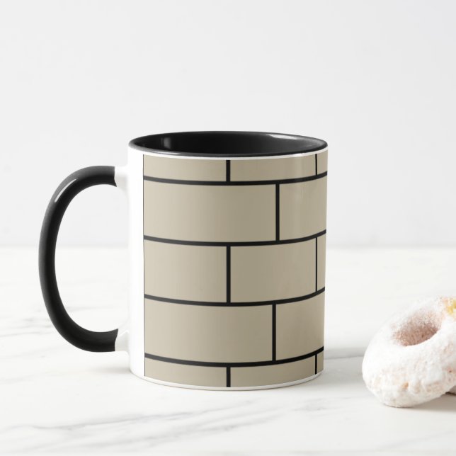 Brick Wall Texture Mug (With Donut)