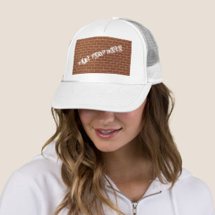 Brick Wall Trucker Hat with Custom Text