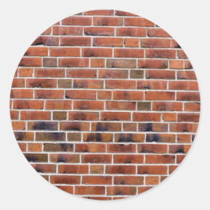 Brick wall with joints classic round sticker