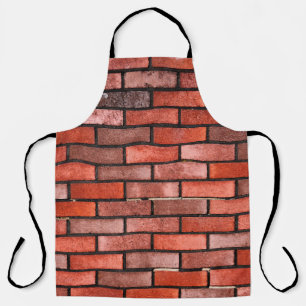 Brick wall with red brick, red brick background. b apron