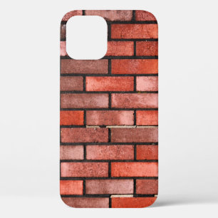 Brick wall with red brick, red brick background. b iPhone 12 case