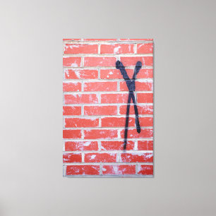 Brick Wall X Canvas Print