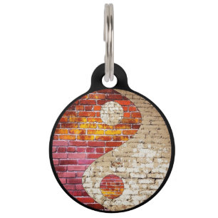 Brick Yin Yang Pet Tag