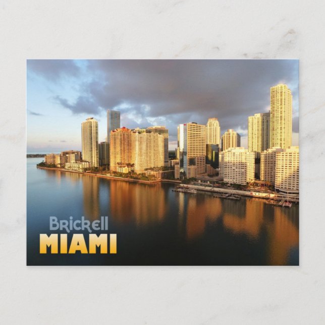 Brickell Skyline in Miami, Florida Postcard (Front)