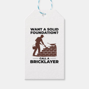 Bricklayer Brick Mason Masonry Brickwork Builder Gift Tags