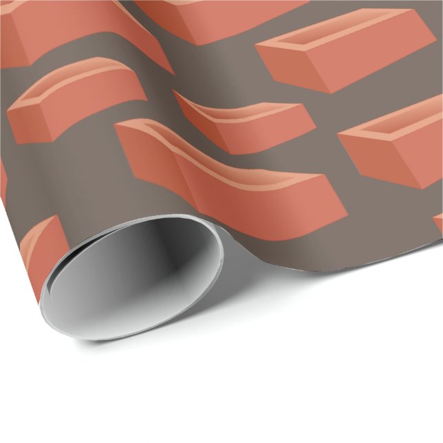 Bricklayer Builder Construction Worker Bricks Wrapping Paper (Roll Corner)