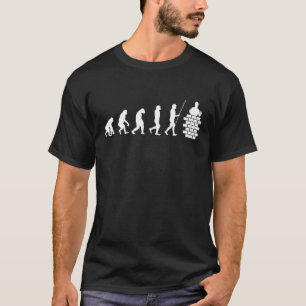 Bricklayer Evolution   Funny Wall Builder Gift T-Shirt