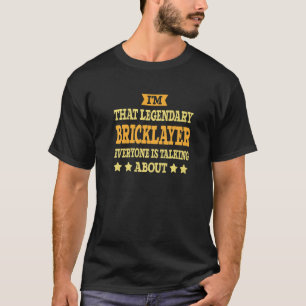 Bricklayer Job Title Employee Funny Worker Brickla T-Shirt