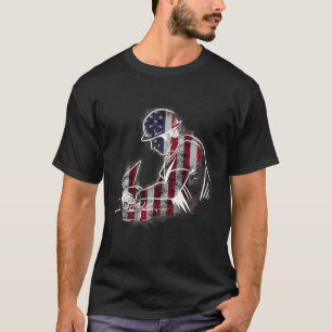 Bricklayer USA Brickman United States Flag Builder T-Shirt