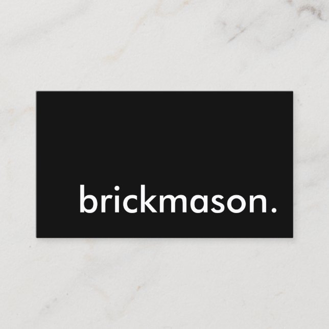 brickmason. business card (Front)