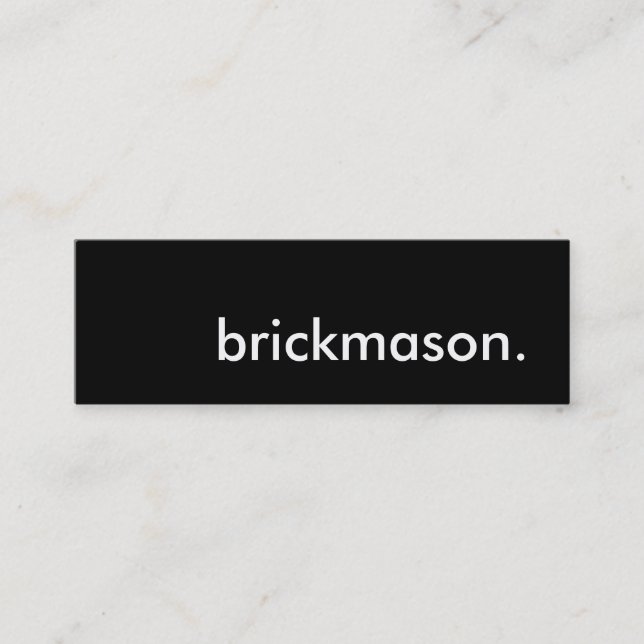 brickmason. mini business card (Front)