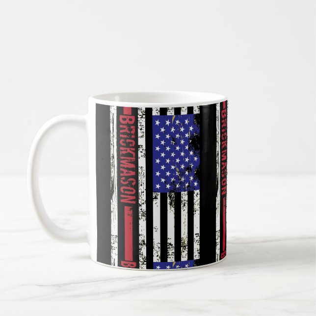 Brickmason US Flag v2 Coffee Mug (Left)