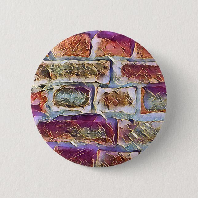 BRICKS 6 CM ROUND BADGE (Front)