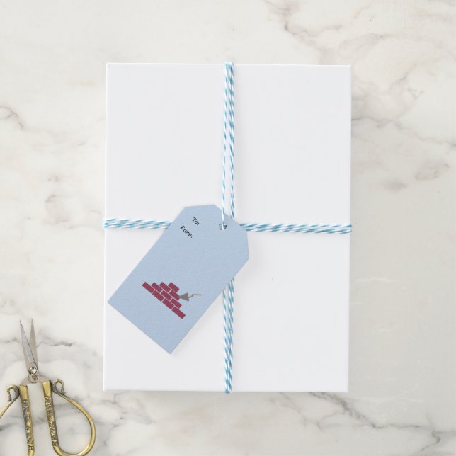 Bricks and Trowel Gift Tags (With Twine)