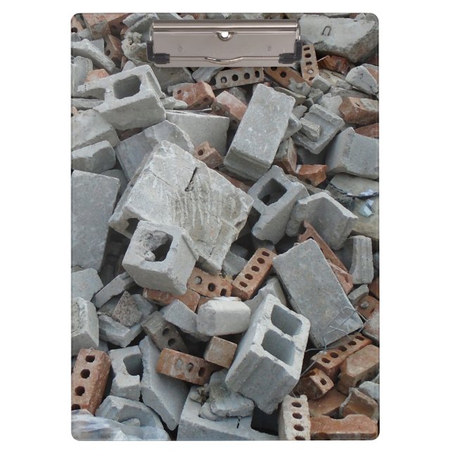 Bricks & Blocks Demolition Rubble Debris Clipboard (Front)