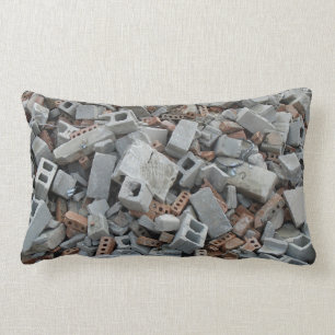 Bricks & Blocks Demolition Rubble Debris Lumbar Cushion