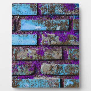 Bricks Blue and Purple Textured Plaque