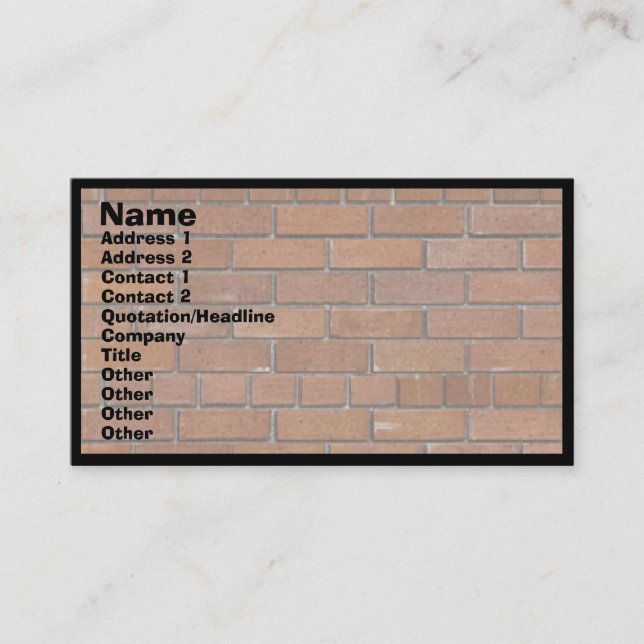 BRICKS BUSINESS CARD (Front)