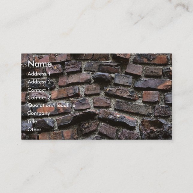 Bricks & Cement or mortar Business Card (Front)