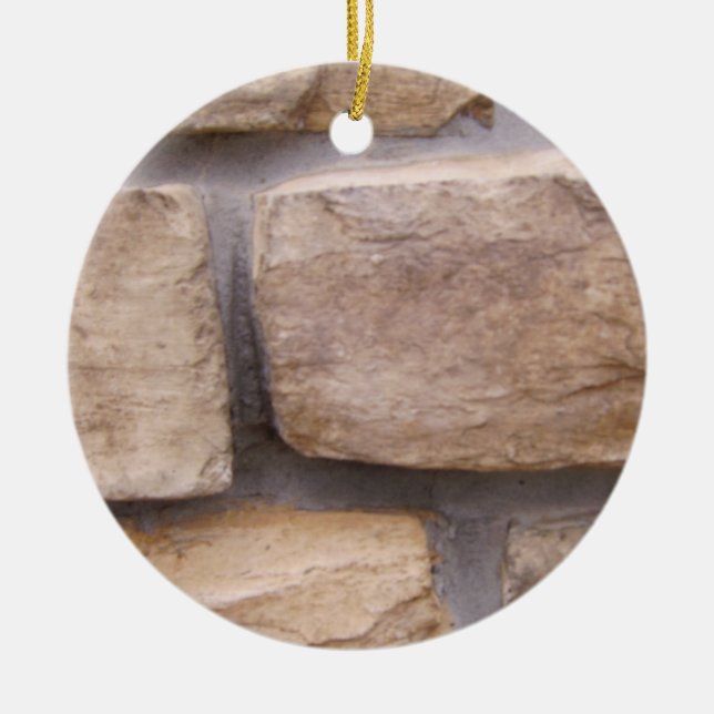 Bricks Ceramic Tree Decoration (Front)