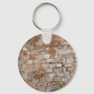 Bricks old wall key ring