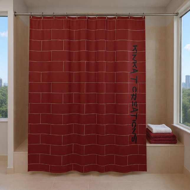 Bricks Table  Shower Curtain (Creator Uploaded)