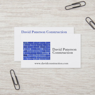 Bricks Wall Construction Carpenter Contractor logo Business Card