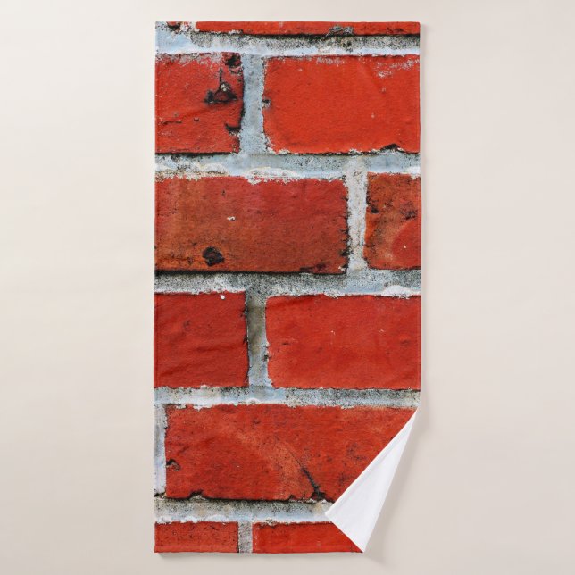 Bricks wall red bricks brick wall bath towel (Bath Towel)