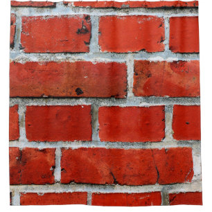 Bricks wall red bricks brick wall shower curtain