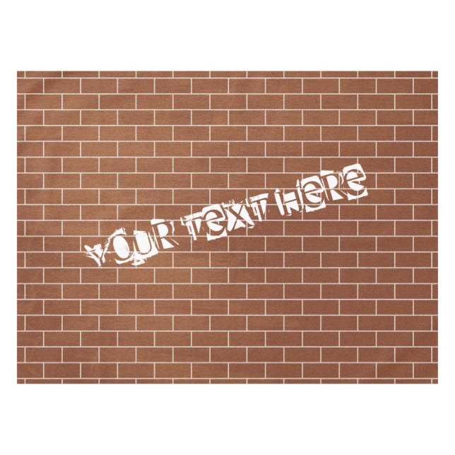 Bricks Wall Tablecloth with Custom Text (Front (Horizontal))