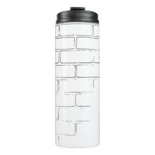 Bricks wall texture background thermal tumbler