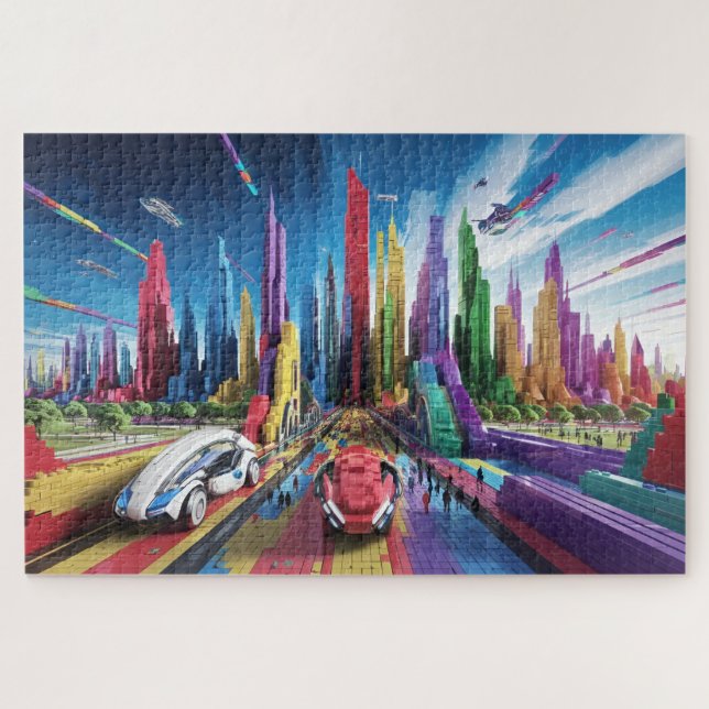 Bricktopia: Futuristic Cityscape2 Jigsaw Puzzle (Horizontal)