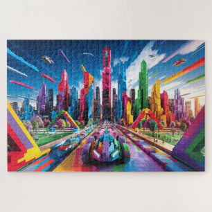 Bricktopia: Futuristic Cityscape3 Jigsaw Puzzle