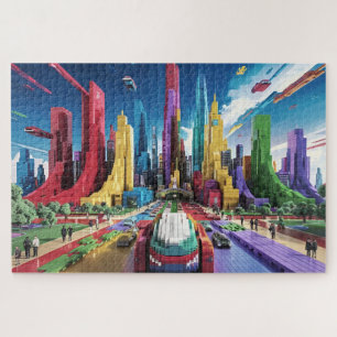 Bricktopia: Futuristic Cityscape4 Jigsaw Puzzle