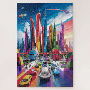 Bricktopia: Futuristic Cityscape5 Jigsaw Puzzle