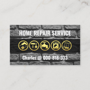 Brickwork Layer Handyman Tools Business Card